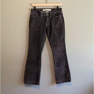Gap Size 2R Corduroy Pants Low Rise Boot Cut Womens Brown Original Chino Pockets